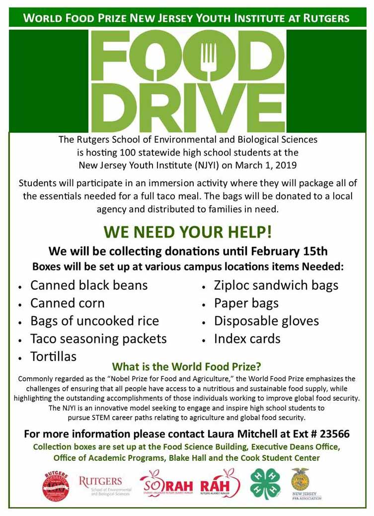 food drive event flyer